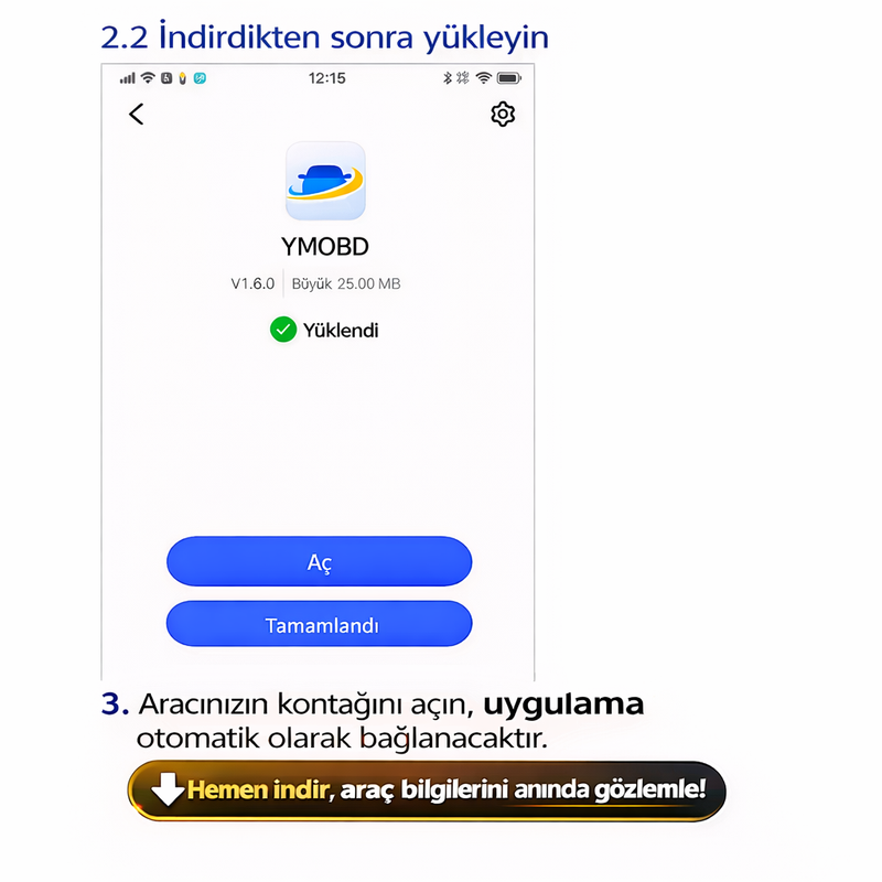 YMOBD Uygulamasını Yükleyin