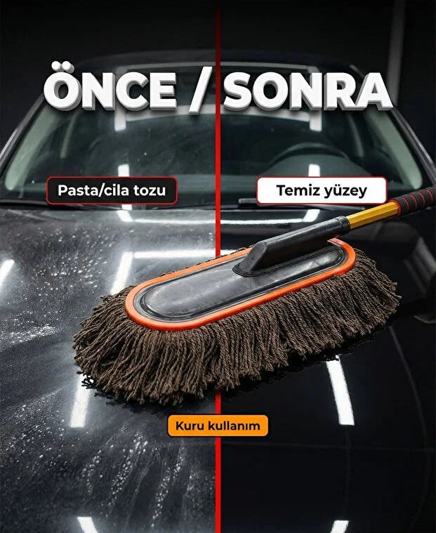 ProGaraj Teleskopik Premium Araba Yıkama ve Toz Alma Fırçası