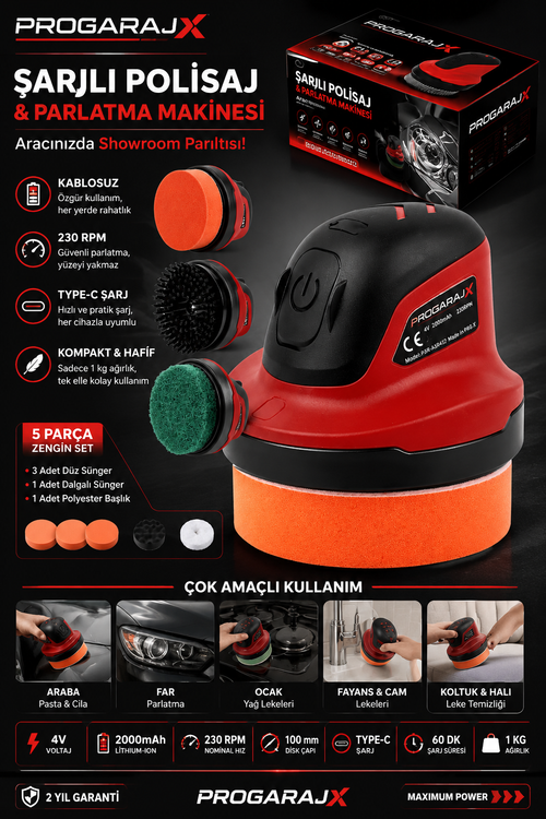 ProGarajx Şarjlı Mini Detailing Pro